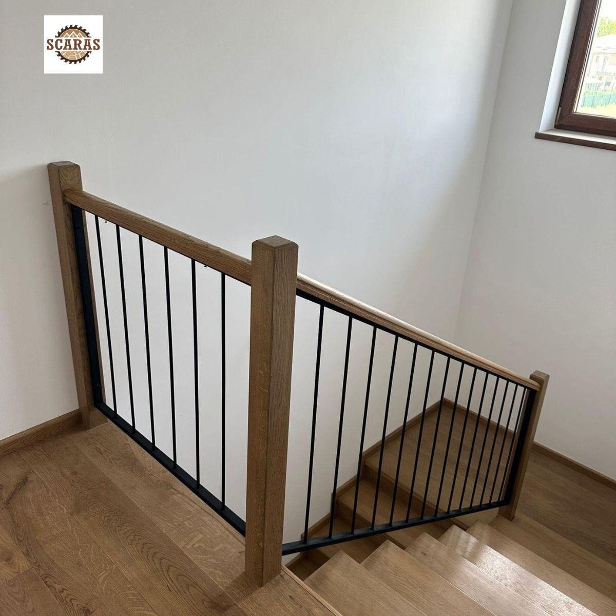 balustrada-lemn-balustri-fier